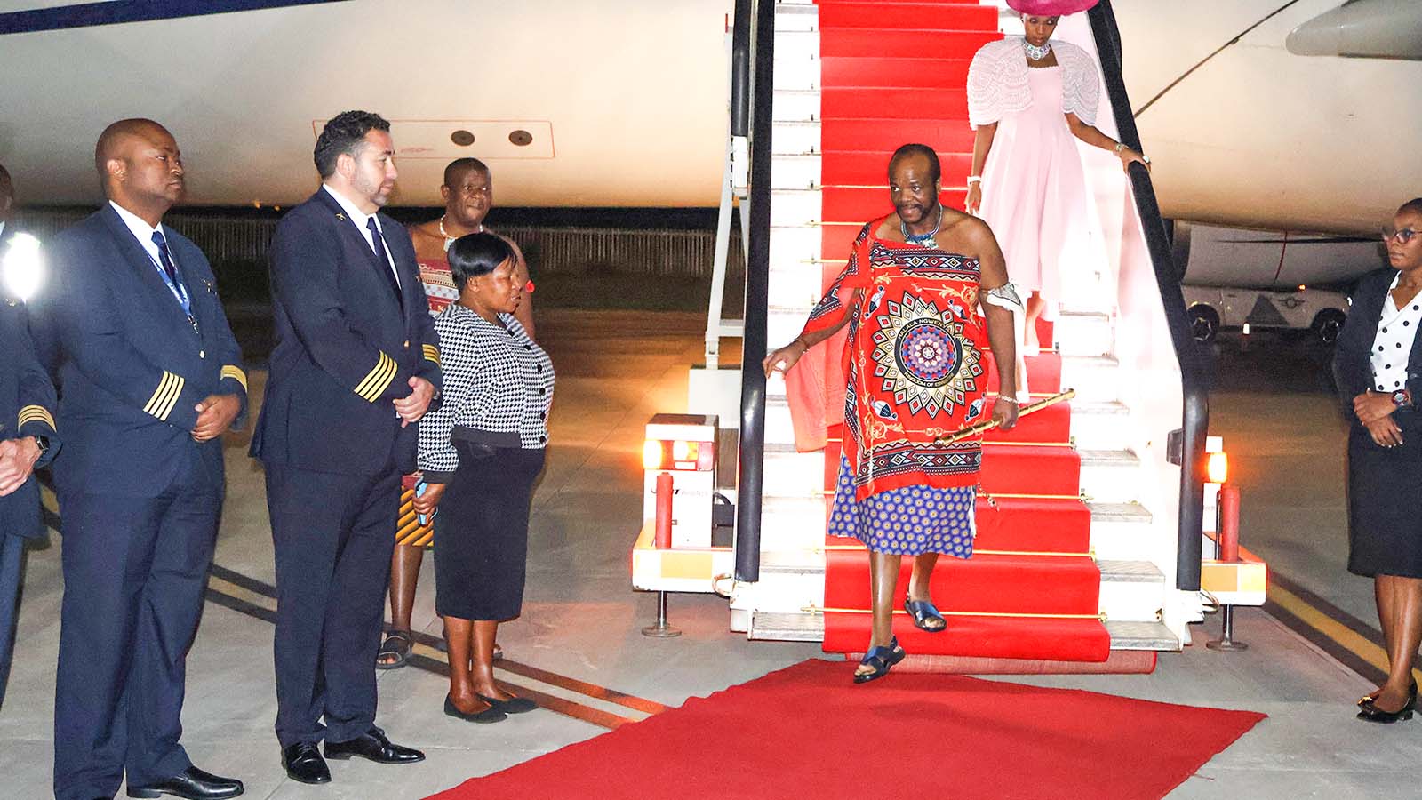 King returns home after Azerbaijan, UAE visits